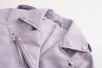 Street Handsome Belt Motorcycle Leather Ladies Jacket Pi-Mart