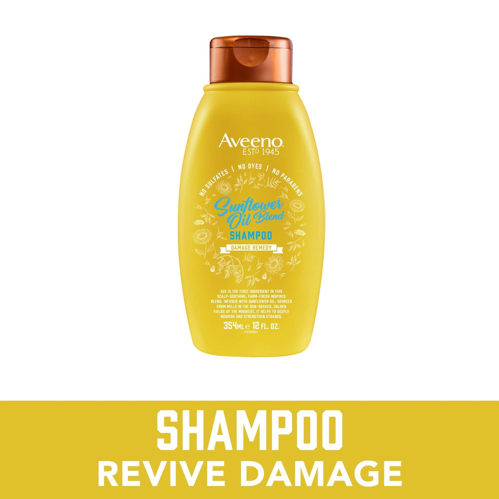 Aveeno Sunflower Oil Blend Moisturizing Nourishing Daily Shampoo, Red Currant Sugared Peony Vanilla, 12 fl oz EasyOptionXY LLC