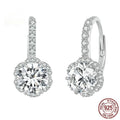 Sterling Silver Simple Elegant Moissanite Earrings Pi-Mart