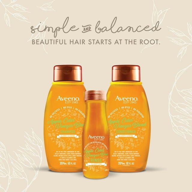 Aveeno Clarifying Apple Cider Vinegar In-Shower Rinse, 6.8 fl oz