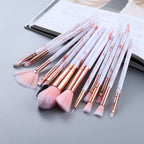 15 Marbled Design Makeup Brushes Set Pi-Mart