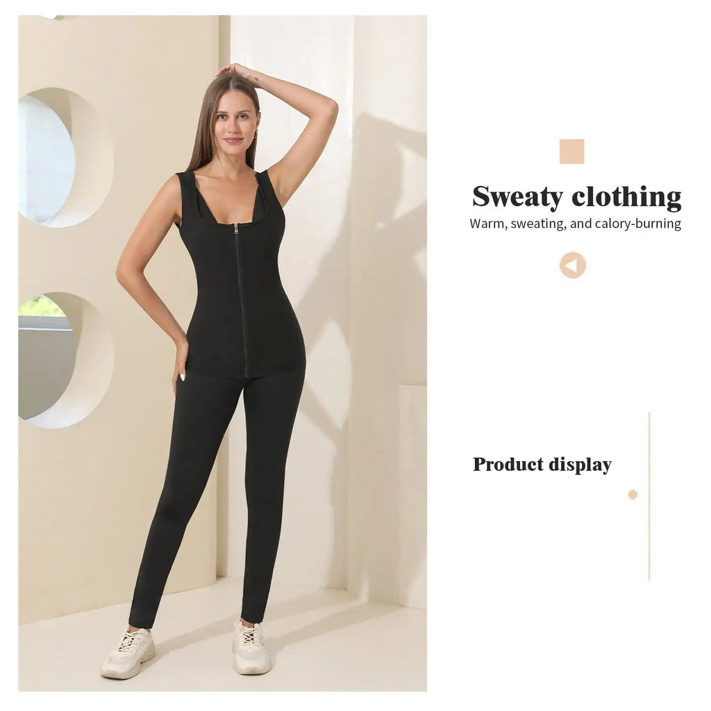 Women's Zip Vest Shapewear Storm Sweatshirt - SJB-DIAMOND ELITES