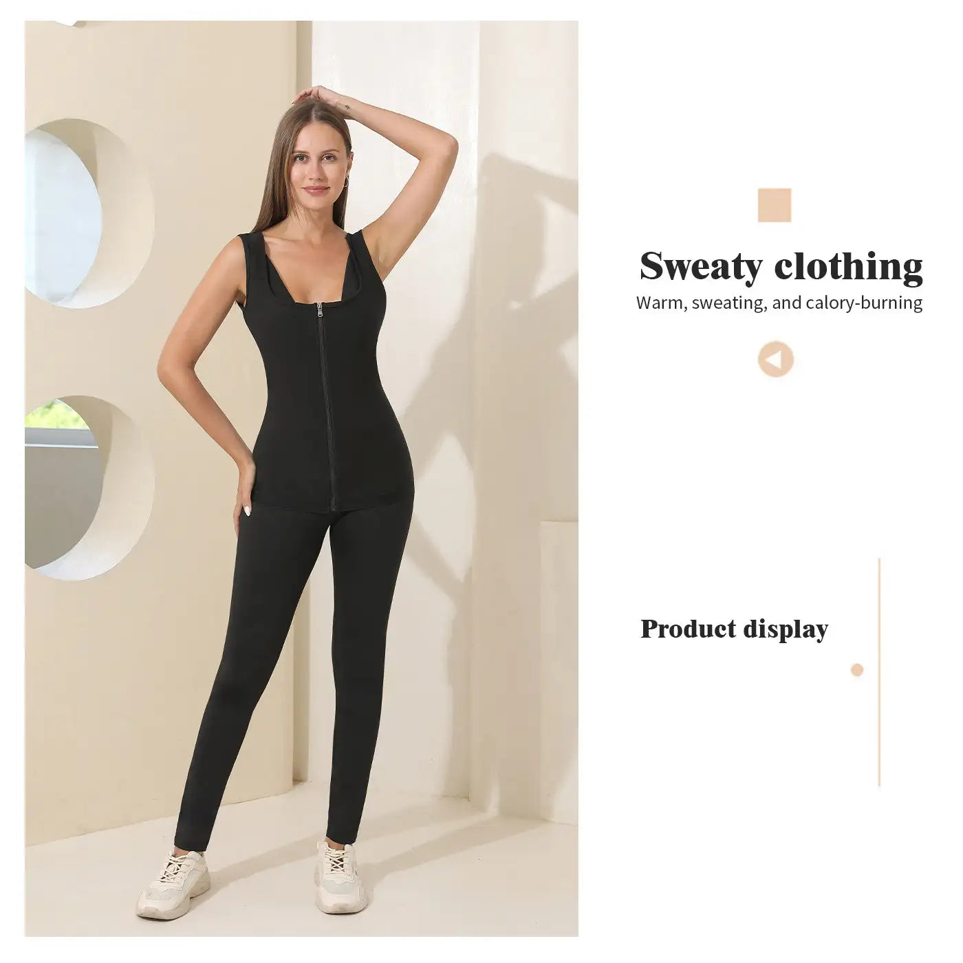 Women's Zip Vest Shapewear Storm Sweatshirt - SJB-DIAMOND ELITES