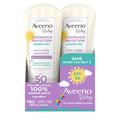 Aveeno Baby Zinc Oxide Mineral Sunscreen Lotion, SPF 50, 2 x 3 fl oz