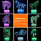 Horse Head Series Colorful Touch Remote Control 3D Table Lamp Lootquake LLC