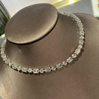 Moissanite Single Row Full Of Diamond Collarbone Chain Women Pi-Mart