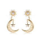 Star and Moon Drop Earrings Pi-Mart