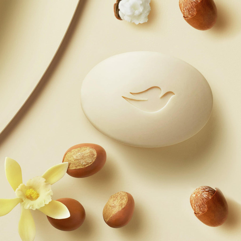 Dove Beauty Bar Women's Bath Soap Moisturizing Gentle All Skin Shea Butter & Vanilla, 3.75 oz 8 Bars