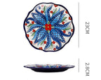 Underglaze Ceramic Tableware Bohemian Household Dishes Pi-Mart