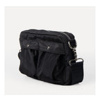 Women's bag simple tooling shoulder Crossbody bag, small pleated stylish casual nylon bag, small square purse