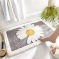 Home Bathroom Small Flower Anti-skid Foot Pad Absorbent Floor Mat Pi-Mart