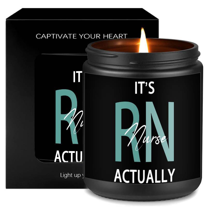 1pc Lavender Scented Candle 5.3oz Soybean Wax Best Nurse Ever Gifts Idea for Women Men RN Friend Nursing Supervisor Bestie Guy Cowoker Him Her on Practitioner School Nurse Graduation Thank You Appreciation Birthday Christmas Lootquake LLC
