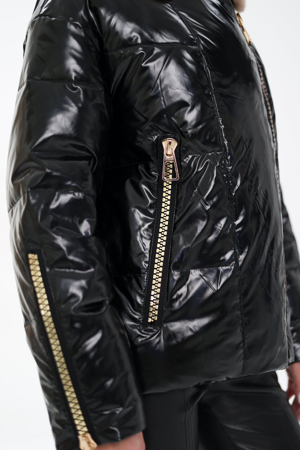 Genuine Mink Fur Down Fill Jacket - SJB-DIAMOND ELITES
