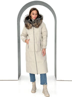 Alice Genuine Silver Fox Down Fill Coat - SJB-DIAMOND ELITES
