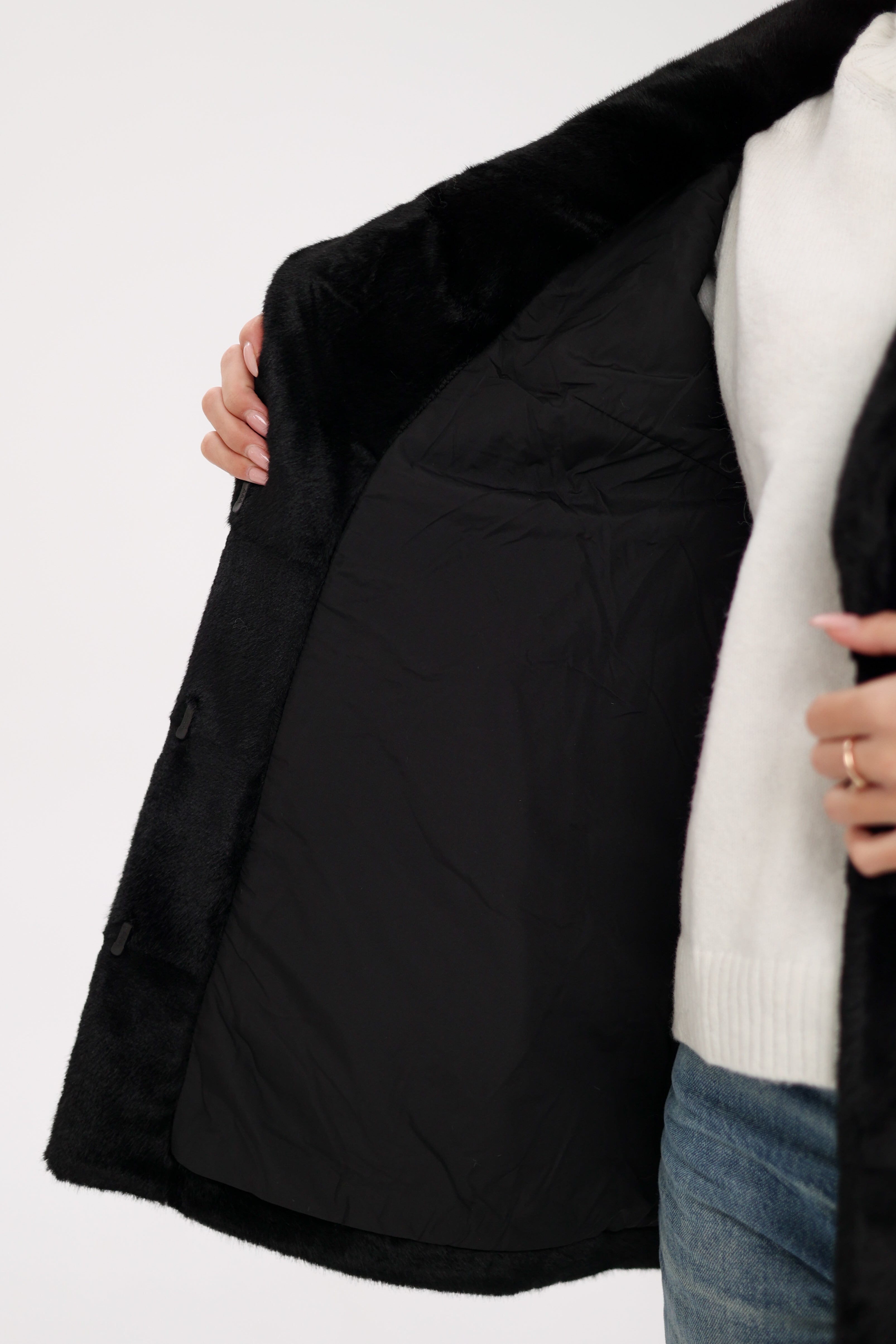 Faux Mink Effect Fur Coat - SJB-DIAMOND ELITES