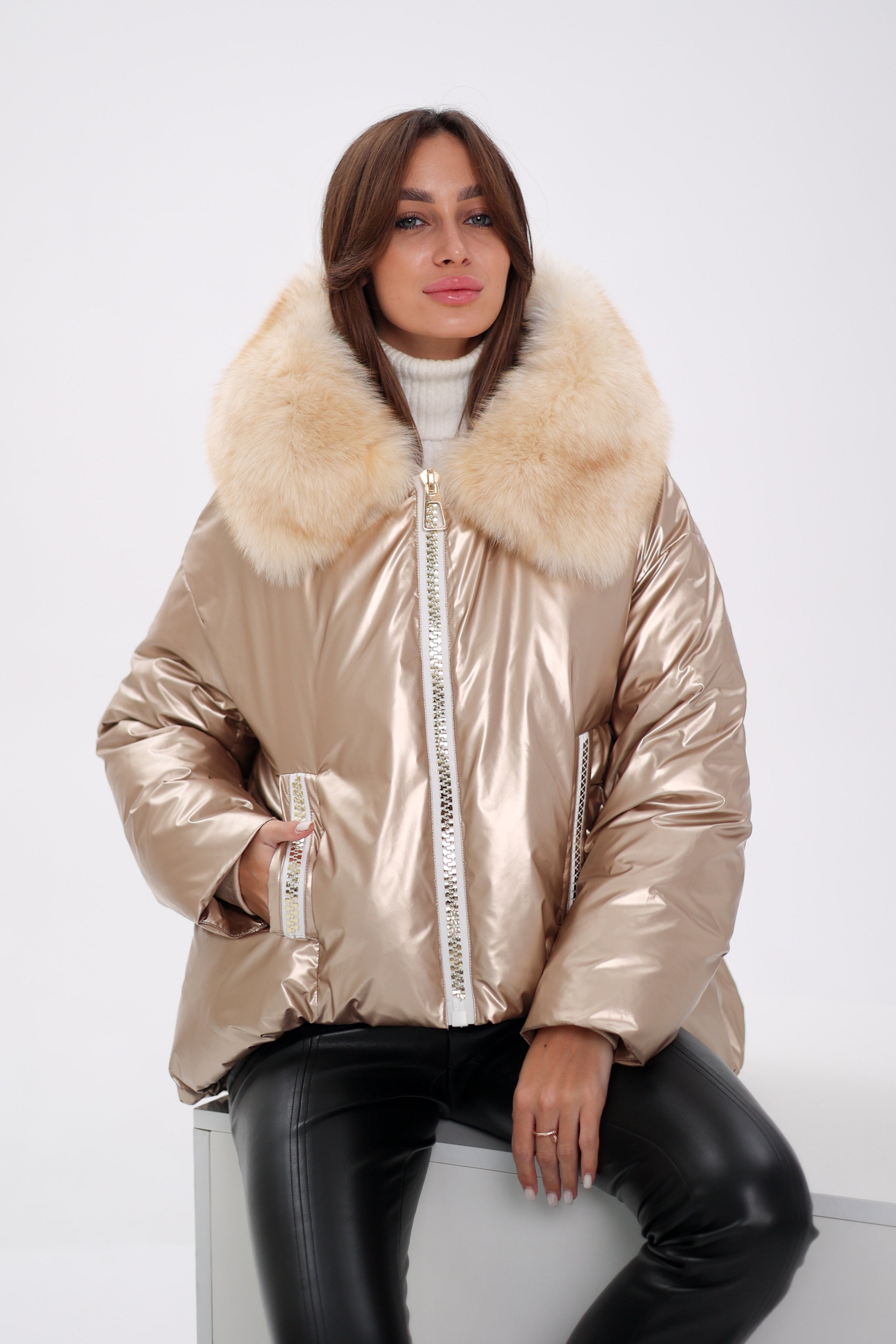 Genuine Polar Fox Down Fill Jacket - SJB-DIAMOND ELITES