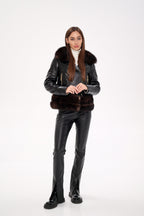 Genuine Polar Fox Real Leather Transformer Jacket - SJB-DIAMOND ELITES