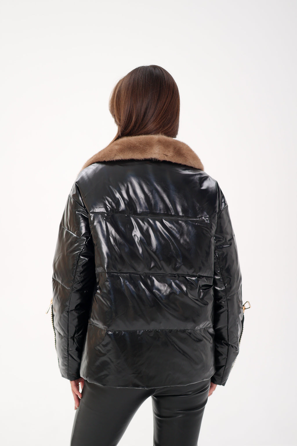 Genuine Mink Fur Down Fill Jacket - SJB-DIAMOND ELITES