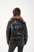 Genuine Mink Fur Down Fill Jacket - SJB-DIAMOND ELITES