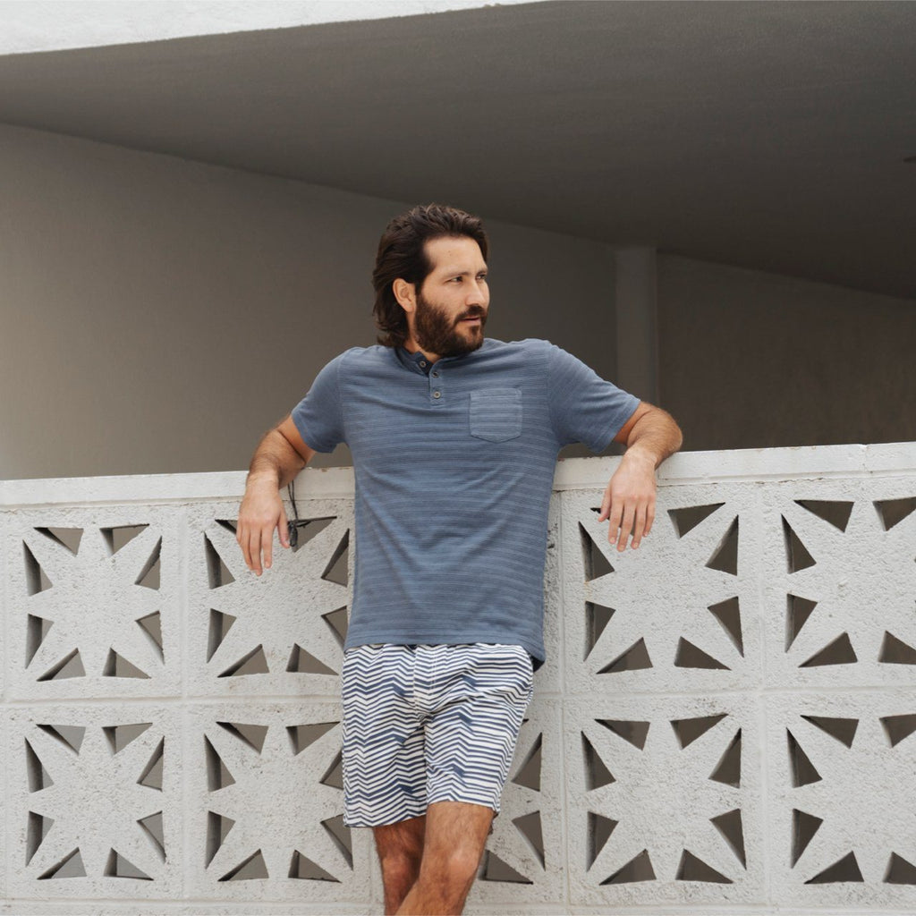 Axel Striped Sport Henley - SJB-DIAMOND ELITES
