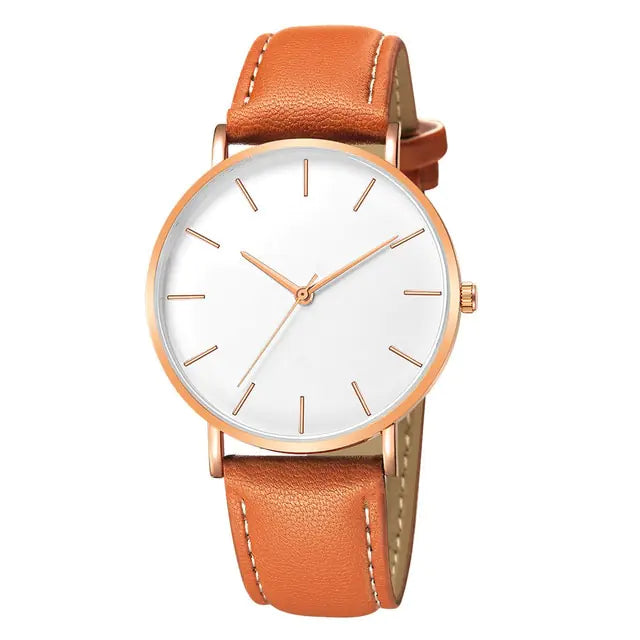 Simple Leather Men's Luxury Watches Pi-Mart