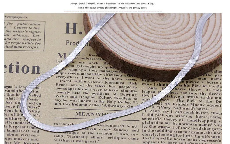 Snake Chain Platinum Plated Men`s Necklaces Lootquake LLC