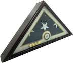 5X9 Burial/Funeral/Veteran Flag Elegant Display Case, 5X9 Solid Wood Case With Air Force Medal The Military Gift Store
