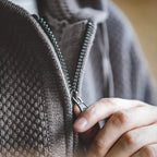 Casual Knit Sweater Half-Zip Essentials Hoodies Pi-Mart