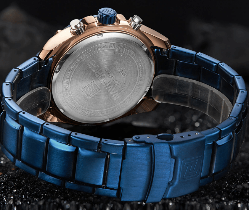Men's  Waterproof Stainless Steel Watch With Chronometers Business Style Wristwatch Unique Design Perfect Gift - SJB-DIAMOND ELITES