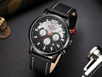 Mens Waterproof Sport Watch With Chronometers Day View And Cross-Matte Background Modern Man Watch Stevvex