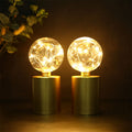 8" Tall Gold Battery Powered Table Lamp（Set of 2 ） Lootquake LLC