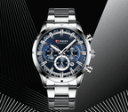 Men's Sports  Waterproof Stainless Steel Watch With Chronometers And Special Date Display Unique Design Perfect Gift Stevvex