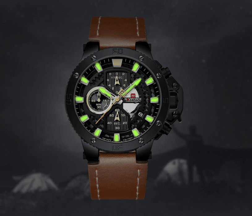 Men's Casual Waterproof Watch With Chronometers And Fluorescent Hands Excellent Design Perfect Gift - SJB-DIAMOND ELITES