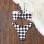 Solid Bikini Set Swimsuit Women Bikini Swimwear Female Halter Top Bathing Suit Swimming Wear Bikini High Cut Swimsuit High Waist Plus Size Summer Swimwear Stevvex