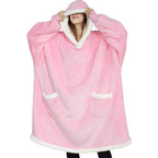 Modern Oversized Hoodie Blanket With Sleeves Sweatshirt Woman Fleece Hoody Women Pocket Female Hooded Oversized Hoodie Blanket Fleece Warm Cozy Blanket for Women One Size Fits All Men Women Stevvex