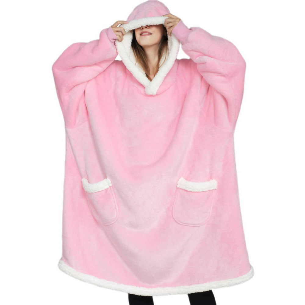 Modern Oversized Hoodie Blanket With Sleeves Sweatshirt Woman Fleece Hoody Women Pocket Female Hooded Oversized Hoodie Blanket Fleece Warm Cozy Blanket for Women One Size Fits All Men Women Stevvex