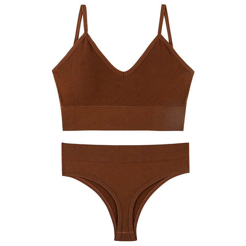 Women Seamless Bra Top Fitness Swimwear Push Up Exercise Bikini For Women 2 Pieces Ribbed Seamless Yoga Bikini Sets Sports Bra And Underwear Set 2 Piece High Waist Summer Bikini Stevvex