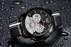 Waterproof  Quartz  Man Leather Sport Wrist Watch  Luxury Unique Design Perfect Gift - SJB-DIAMOND ELITES