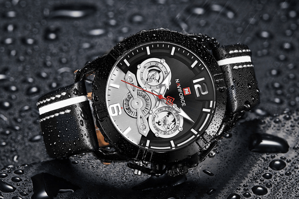 Waterproof  Quartz  Man Leather Sport Wrist Watch  Luxury Unique Design Perfect Gift - SJB-DIAMOND ELITES