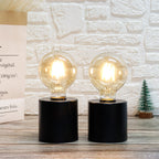 7" Tall Black Battery Powered Table Lamp（Set of 2） Lootquake LLC