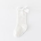New Kids Stretchable Socks Toddlers Girls Big Bow Knee High Long Soft Cotton Lace Baby Comfortable Colorful  Socks Stevvex