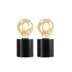 7" Tall Black Battery Powered Table Lamp（Set of 2） Lootquake LLC