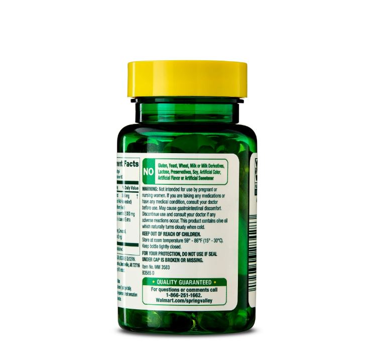 Spring Valley Mediterranean Oil of Oregano Extract Herbal Supplement Softgels, 2000 mg, 60 Count EasyOptionXY LLC