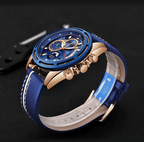 Men's Waterproof Sports  Watch With Leather Belts, Chronometers Day View Fluorescent Pointers Unique Design Perfect Gift Stevvex