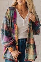 Multicolor Brushed Checked Western Buttoned Jacket Lootquake LLC
