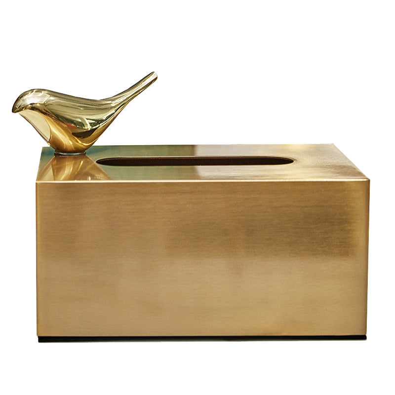 Brass Metal Small House Tissue Box Pi-Mart
