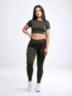 Women's Lightweight Short-Sleeve Crop Top - Workout & Casual - SJB-DIAMOND ELITES