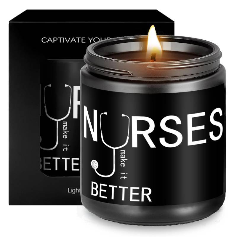 Lavender Scented Candle 5.3oz - Perfect Nursing Appreciation Gift for Men & Women, Ideal for Nurse Practitioners, Paramedics, Students - Unique Present for Birthdays, Thanksgiving, Graduation Lootquake LLC
