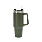 40oz Straw Coffee Insulation Cup With Handle Portable Car Stainless Steel Water Bottle LargeCapacity Travel BPA Free Thermal Mug Pi-Mart