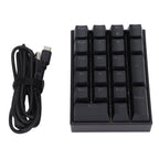 Wired Keyboard Stepped Keycap Fadeless Durable Backlit 21 Keys LED Mechanical KeyboardRed Shaft - SJB-DIAMOND ELITES